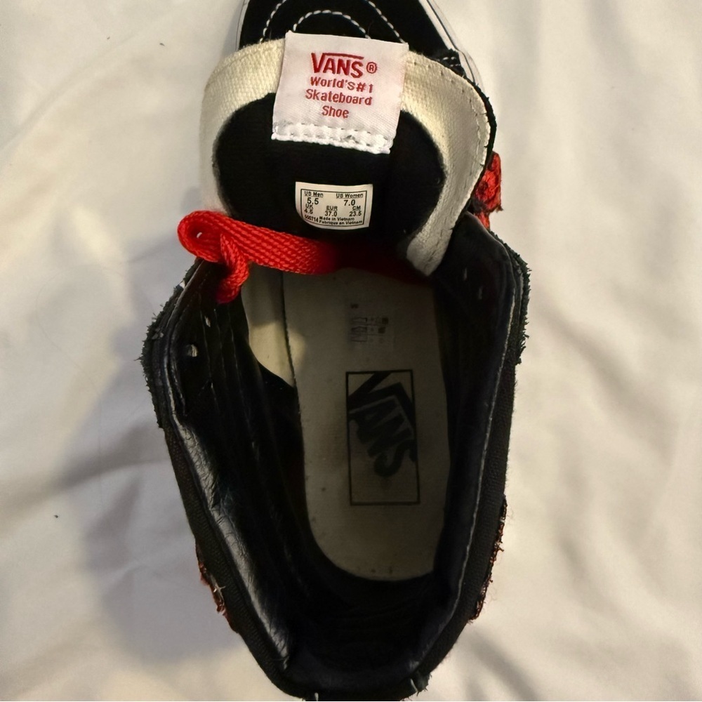 EUC Vans Custom “Frozen Rose” Embroidered High-top Sk8hi W7/M5.5 - Picture 2 of 7